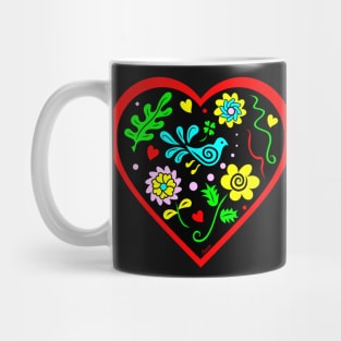 Folk Art Valentine Mug